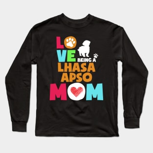 Love being a lhasa apso mom tshirt best lhasa apso Long Sleeve T-Shirt